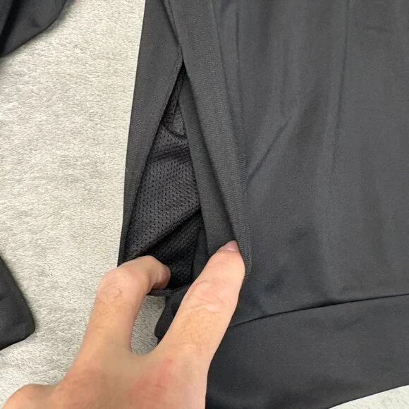 Adidas Youth Tricot Jacket Black Size M 10/12 Full Zip Activewear K1170 - Picture 8 of 9